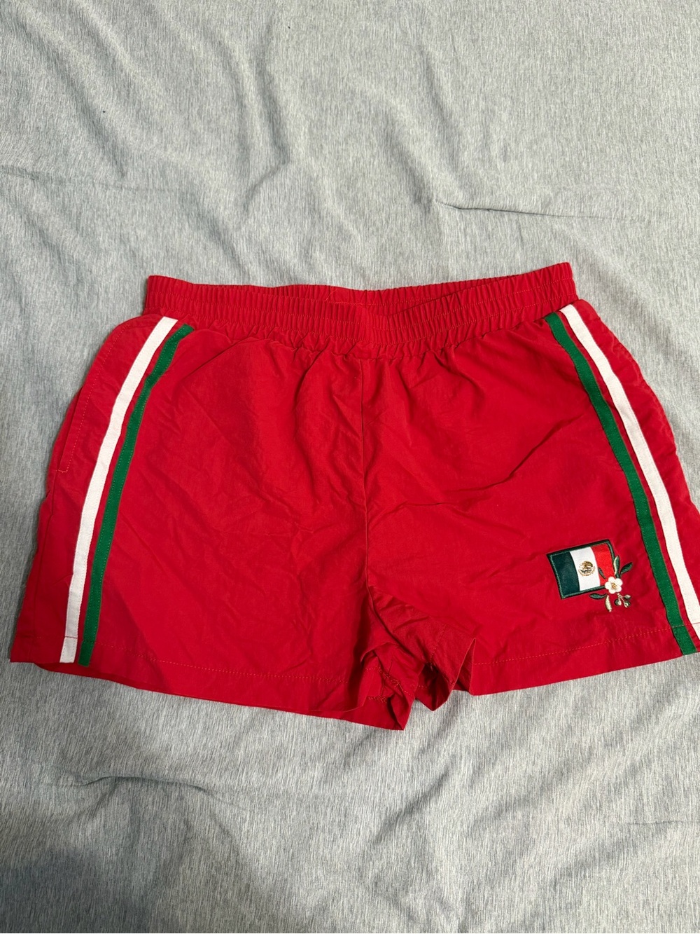 Zoe + Liv Red Athletic Mexico Shorts